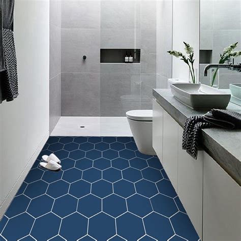 blue vinyl tile self stick.